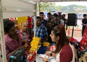 Product promotion and customer engagement at a MaxStar roadshow